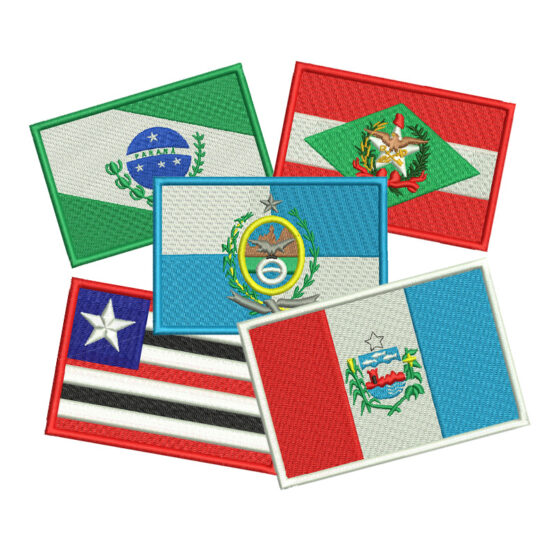 Pacote com 27 Matrizes de Bandeiras dos Estados